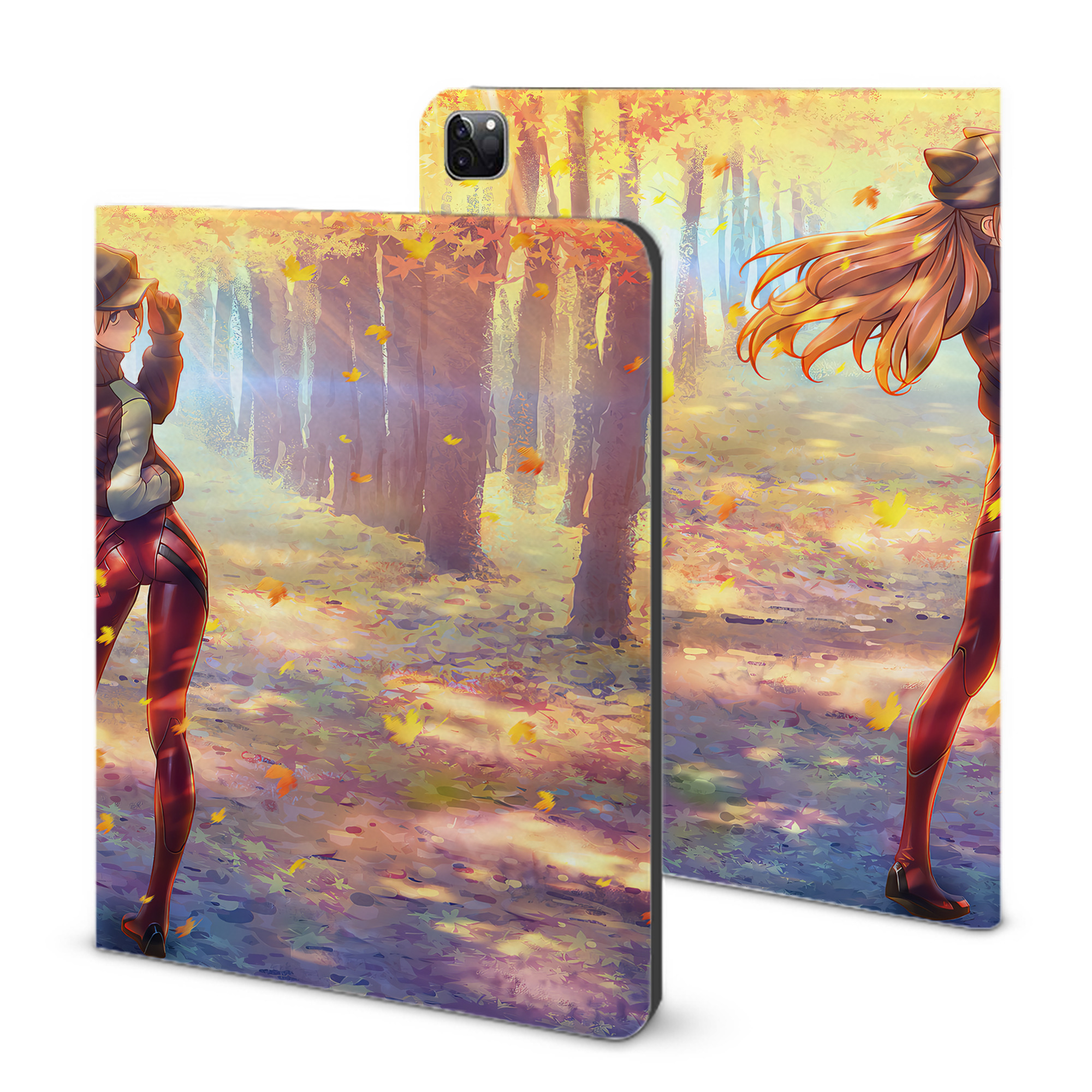 （画像用） EVA 新世紀エヴァンゲリオン IPad ケース ブック型 PUレザー TPU 耐衝撃 軽量 薄型 ペン収納なし 全面保護 IPad 各モデル対応
